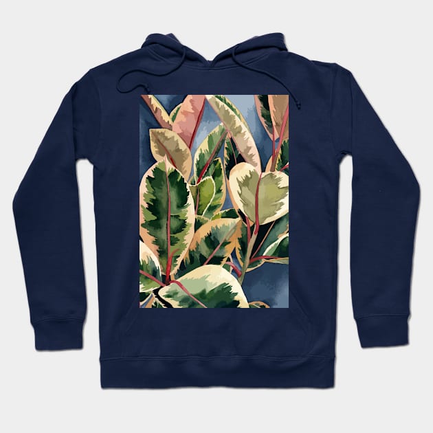 Modern Ficus Elastica Hoodie by Gush Art Studio 1